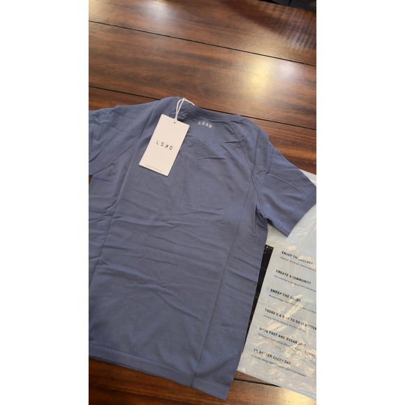 LSKD AeroFLX+ Seamless Tee Night Shadow Workout Shirt Womens Medium NWT NEW - Picture 16 of 16